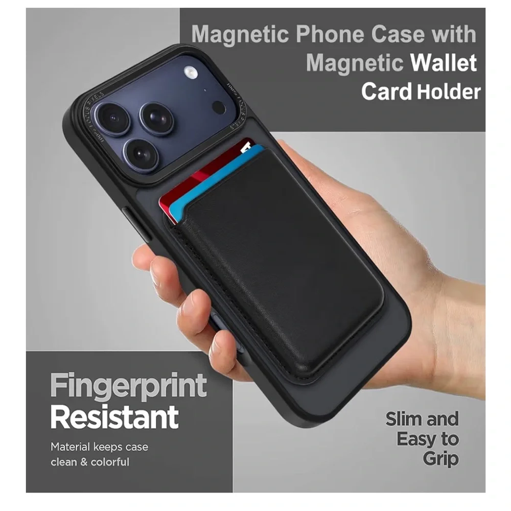 MOWIME Magnetic Case for iPhone 17 Pro Max with Wallet Card Holder New